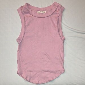 We The Free pink Ribbed Top